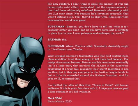 what is batman's contingency plan for himself|Batman's Contingency Plans .